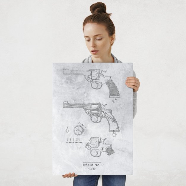 Plakat metalowy Enfield No- 2 Projekt Stone L