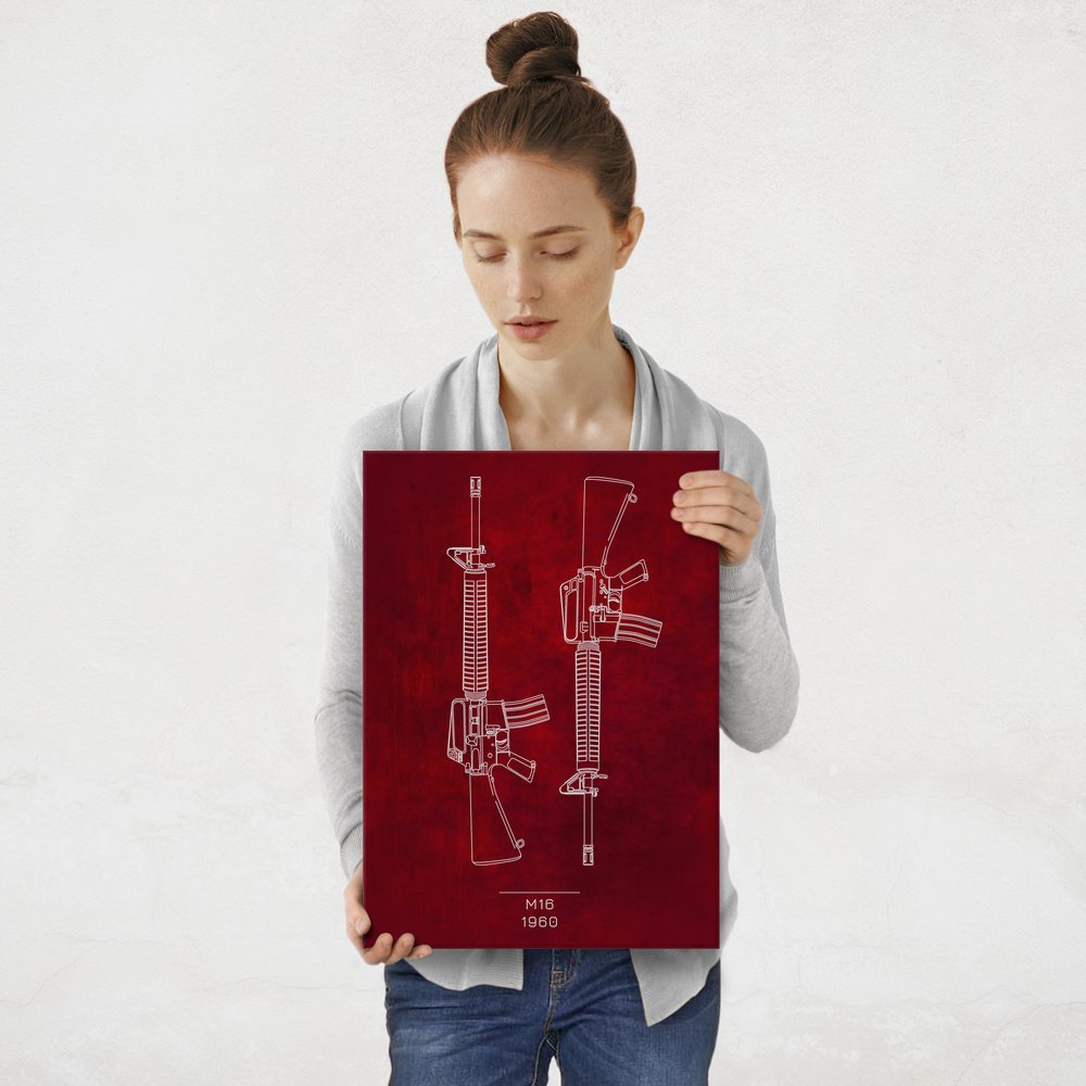 Plakat metalowy M16 Projekt Scarlet M