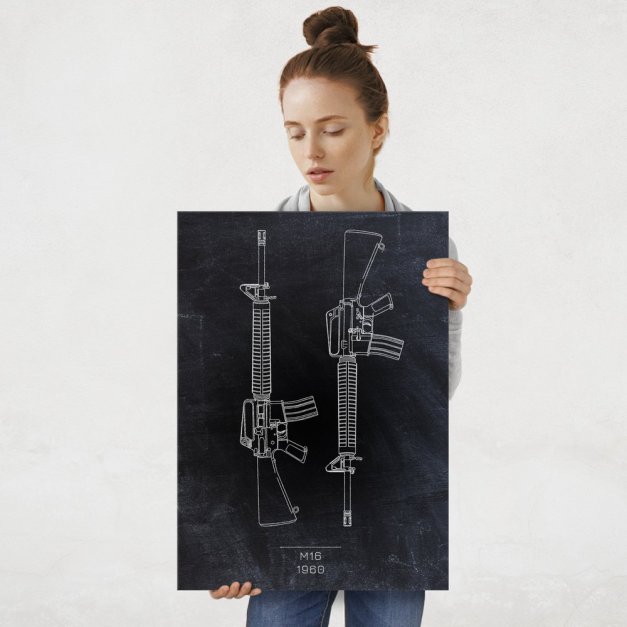 Plakat metalowy M16 Projekt Blackboard L