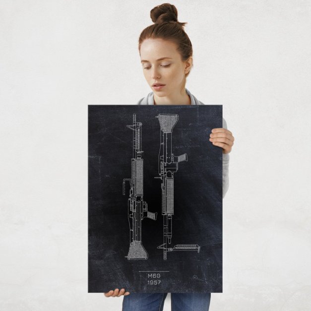 Plakat metalowy M60 Projekt Blackboard L