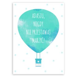 Plakat metalowy rozmiar L z  dla chłopca na imieniny narodziny Dzień Dziecka