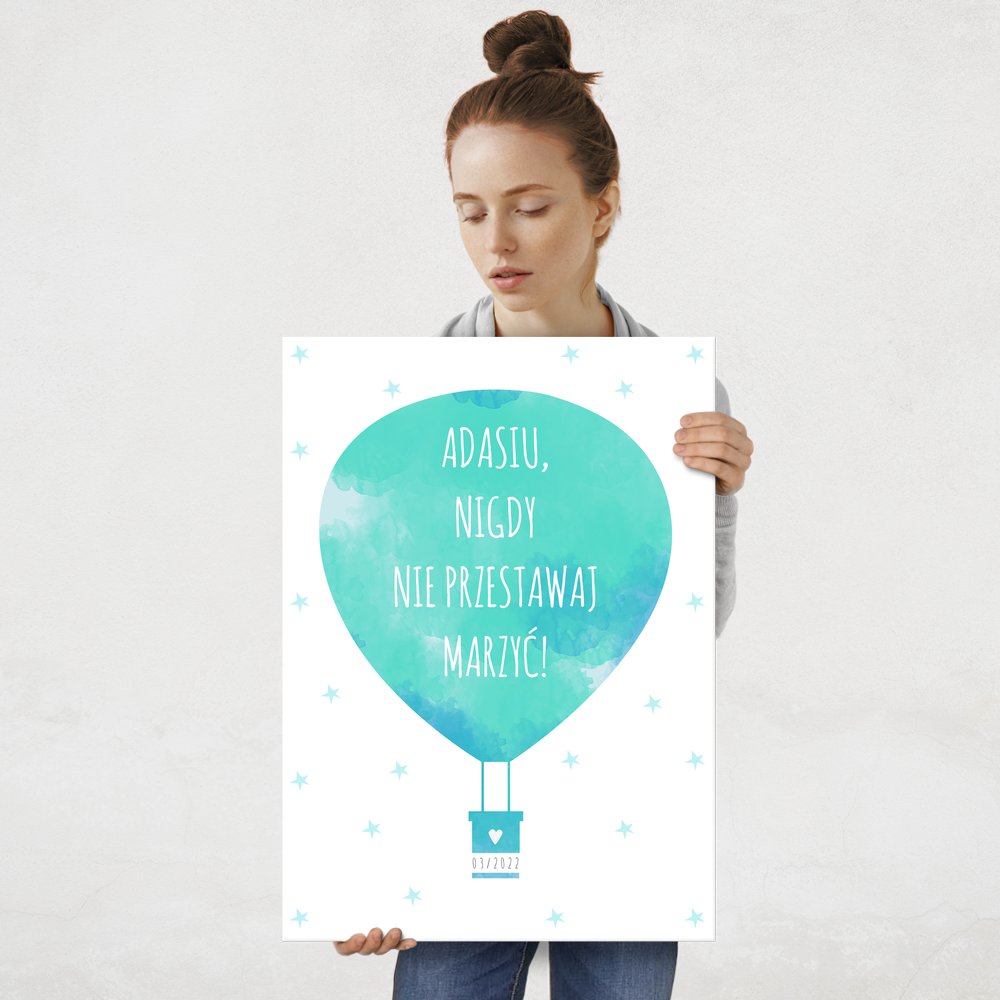 Plakat metalowy rozmiar L z  dla chłopca na imieniny narodziny Dzień Dziecka