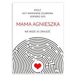 Plakat metalowy rozmiar L z nadrukiem dla mamy na Dzień Matki