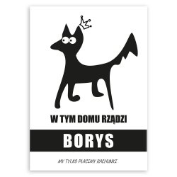Plakat metalowy rozmiar L z nadrukiem dla psiarza na parapetówkę