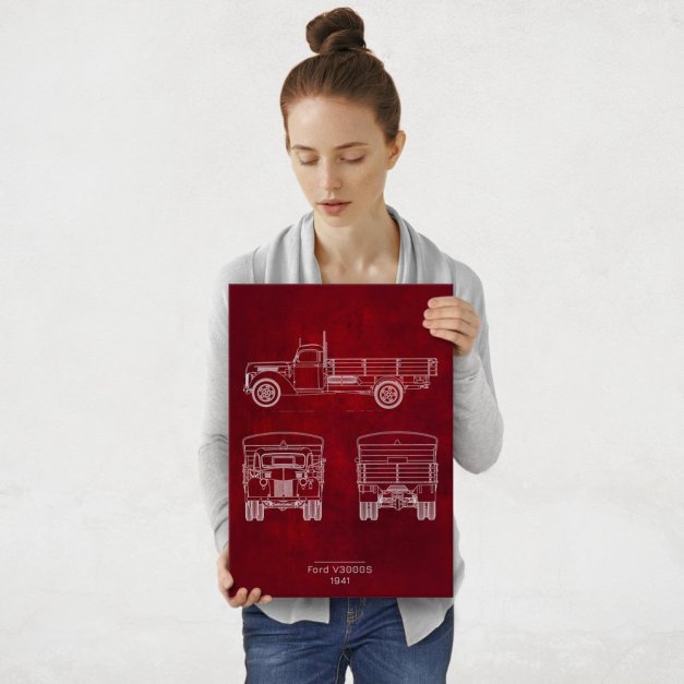 Plakat metalowy Ford V3000S Projekt Scarlet M