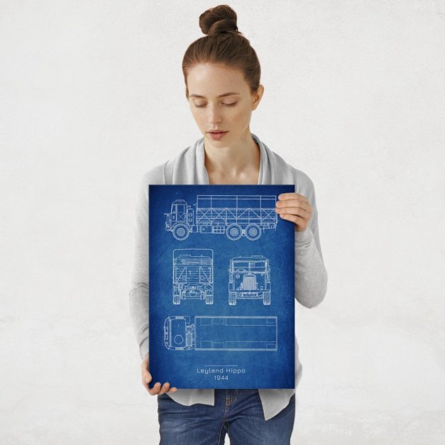 Plakat metalowy Leyland Hippo Projekt Cobalt M