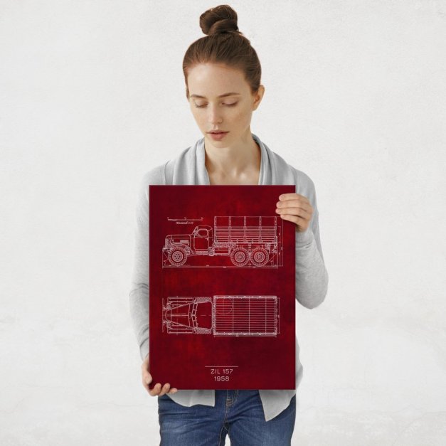 Plakat metalowy ZIL 157 Projekt Scarlet M