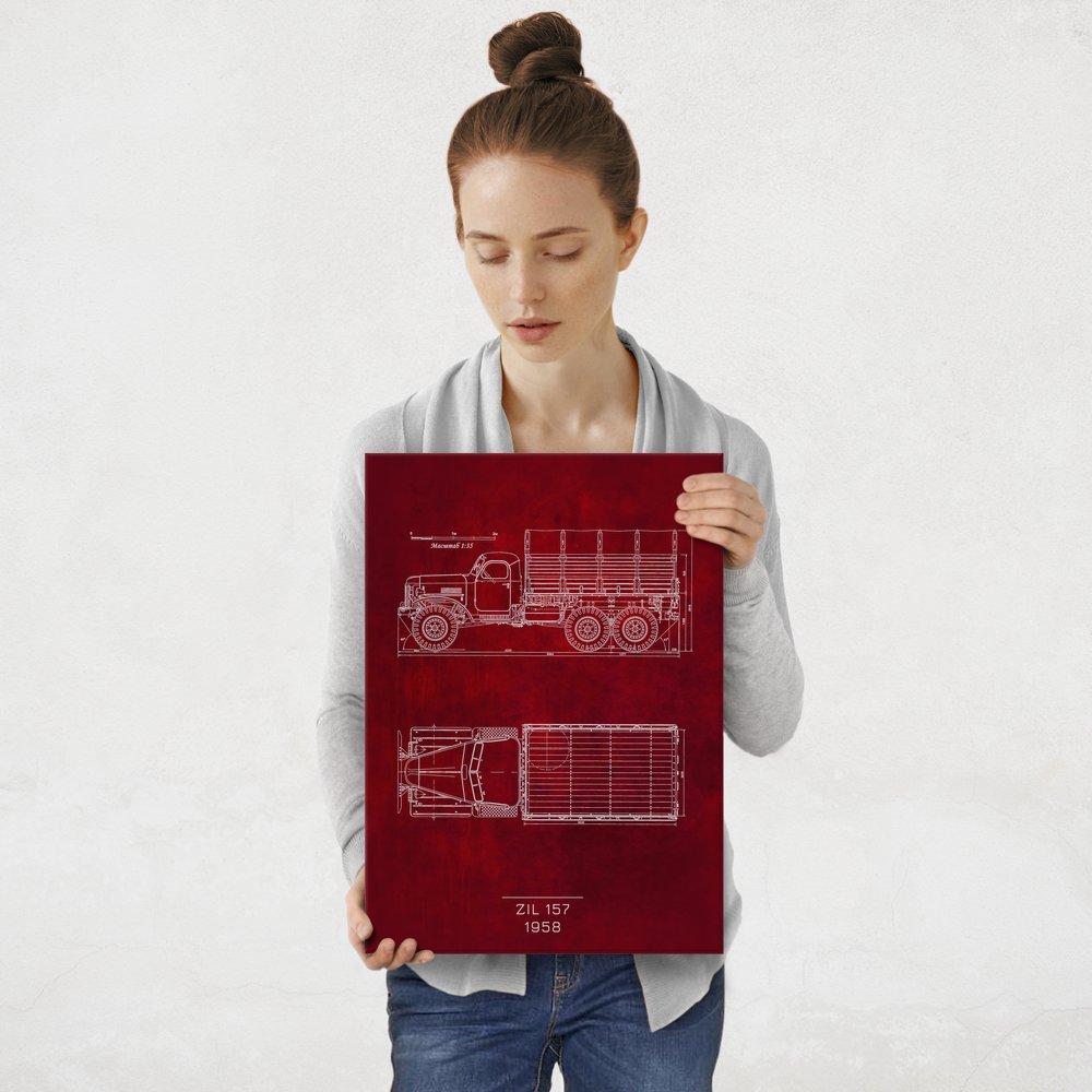 Plakat metalowy ZIL 157 Projekt Scarlet M