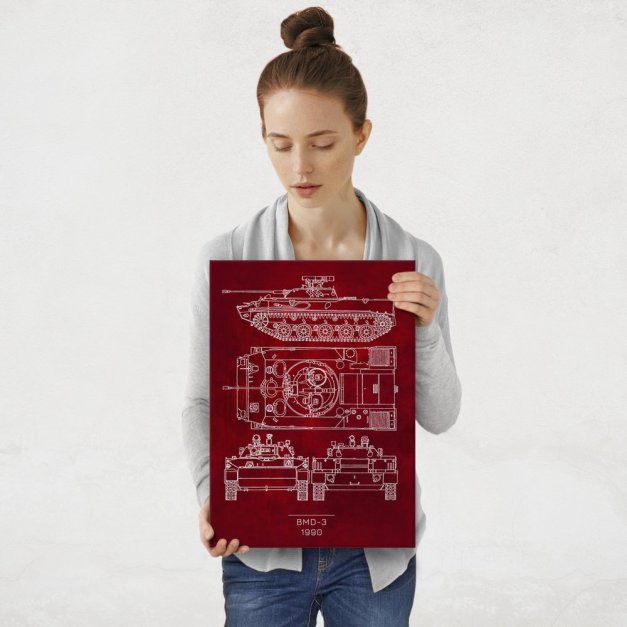Plakat metalowy BMD-3 Projekt Scarlet M