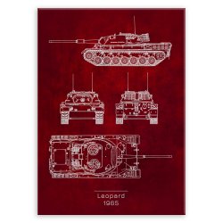 Plakat metalowy Leopard Projekt Scarlet L