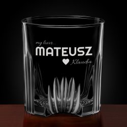 Karafka kryształowa do whisky z 6 szklankami zestaw z grawerem dla niego na walentynki