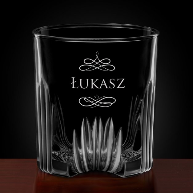 Karafka kryształowa do whisky z 6 szklankami zestaw z grawerem dla niego na imieniny