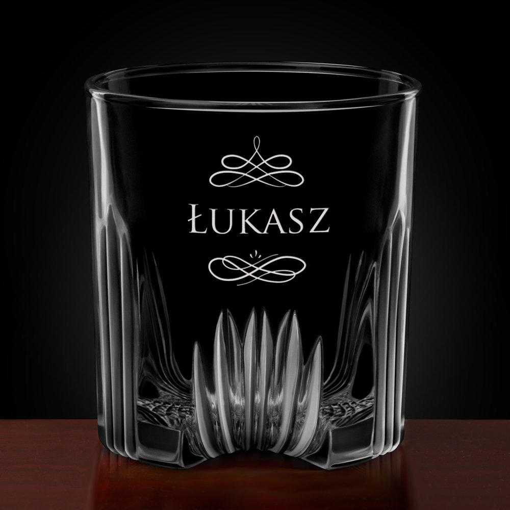 Karafka kryształowa do whisky z 6 szklankami zestaw z grawerem dla niego na imieniny