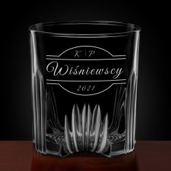 Karafka kryształowa do whisky z 6 szklankami zestaw z grawerem dla pary na ślub rocznicę