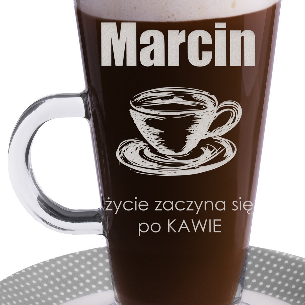 Szklanka do latte z grawerem dla niego