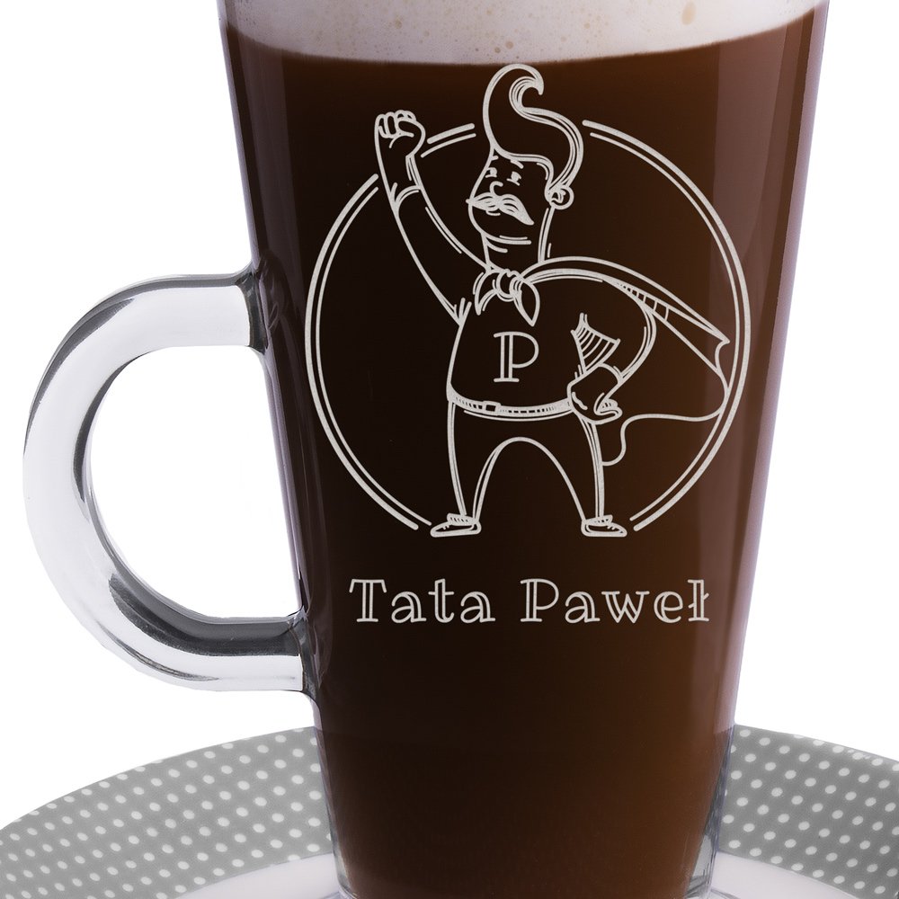 Szklanka do latte z grawerem dla taty