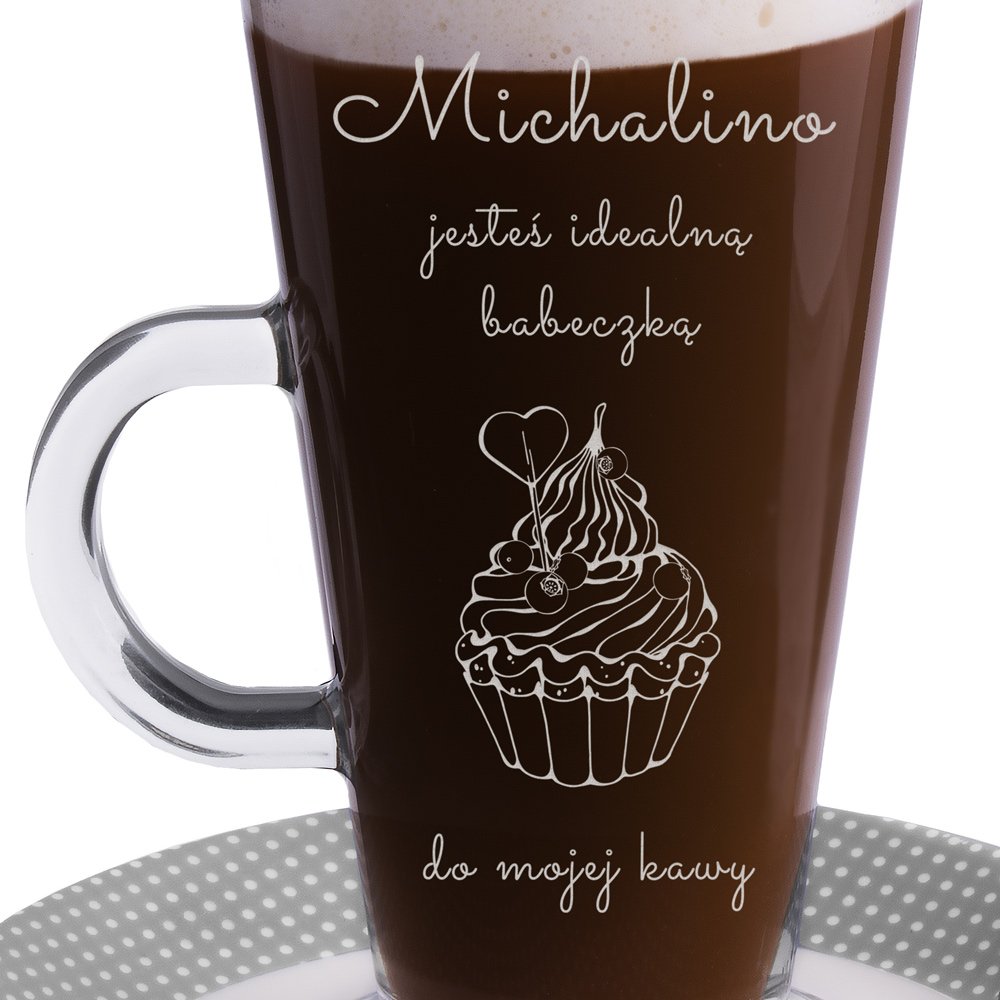 Szklanka do latte z grawerem dla niej
