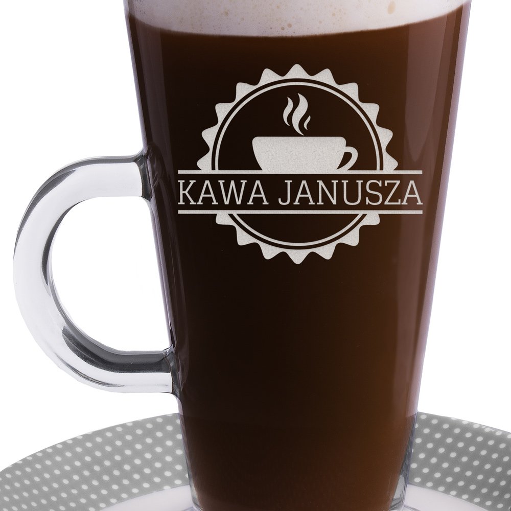 Szklanka do latte z grawerem dla niego na imieniny