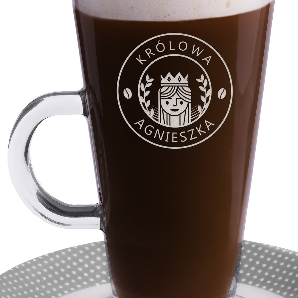 Szklanka do latte z grawerem dla niej na Dzień Kobiet wieczór panieński