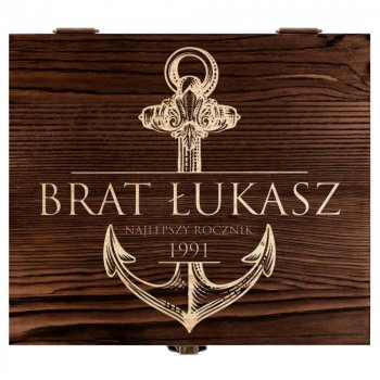 Kamienie do whisky kostki ze szklankami w drewnianym pudełku z grawerem dla brata żeglarza na urodziny