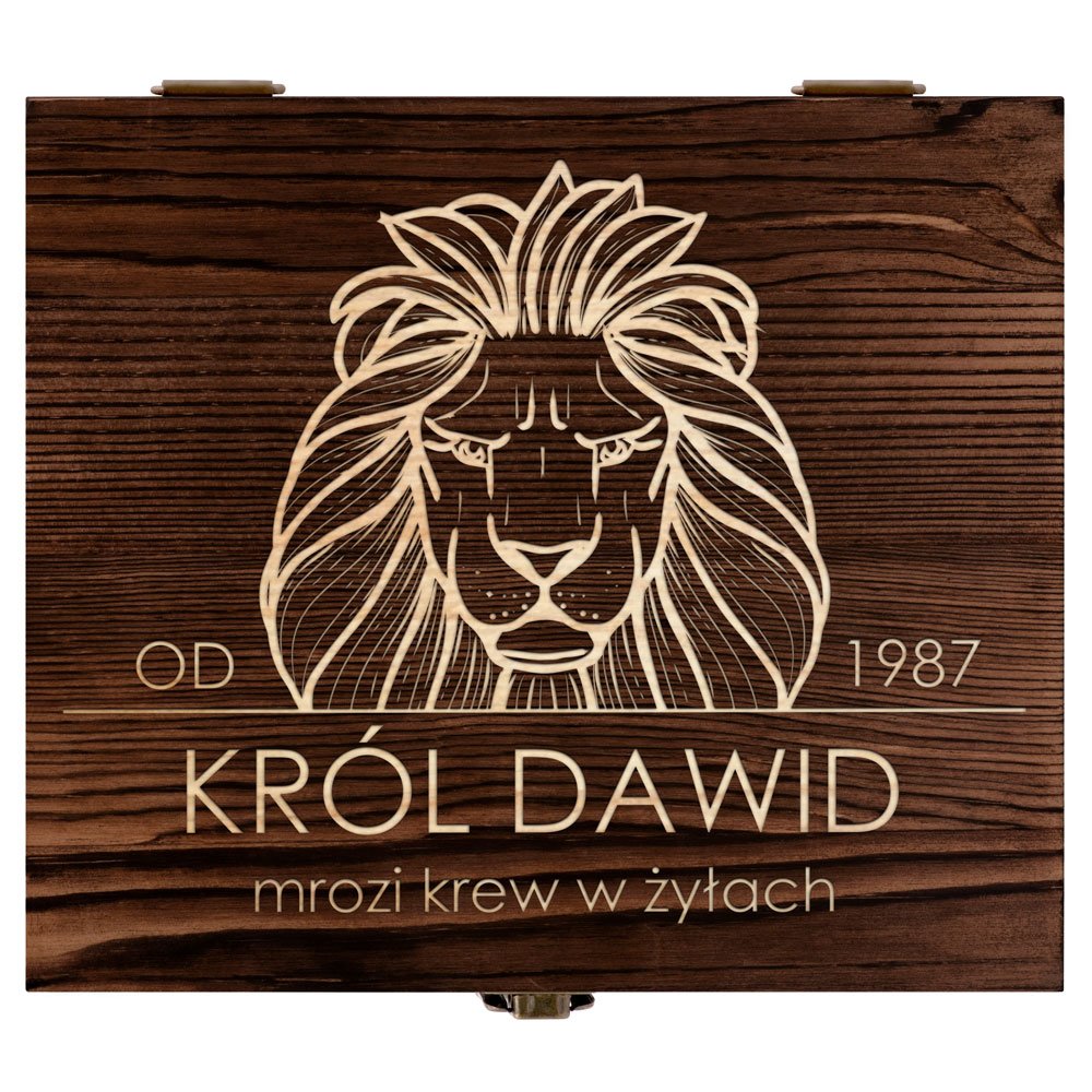Kamienie do whisky kostki ze szklankami w drewnianym pudełku z grawerem dla szefa na urodziny