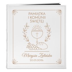 Album na zdjęcia z nadrukiem dla dziewczynki na komunię