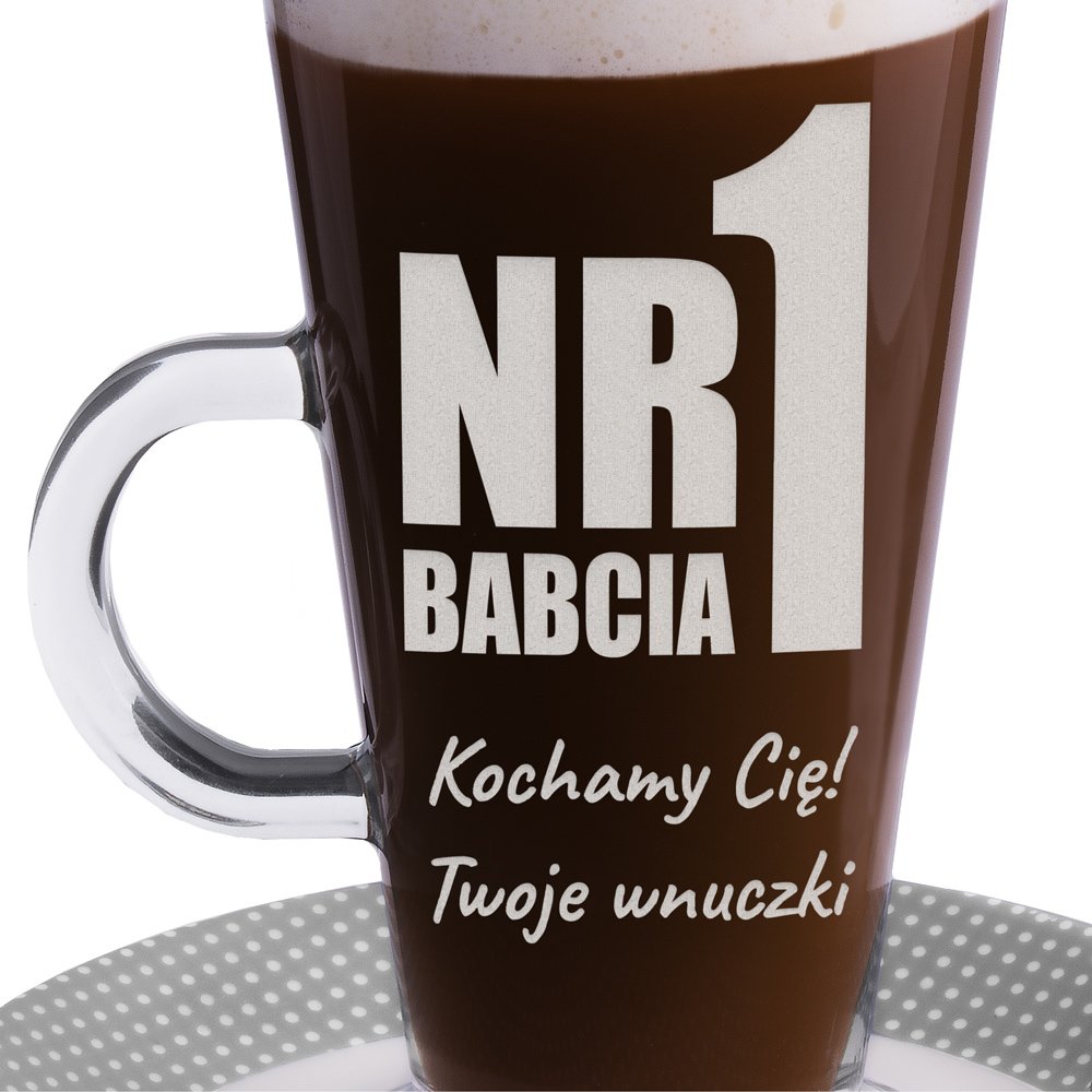 Szklanka do latte z grawerem dla babci