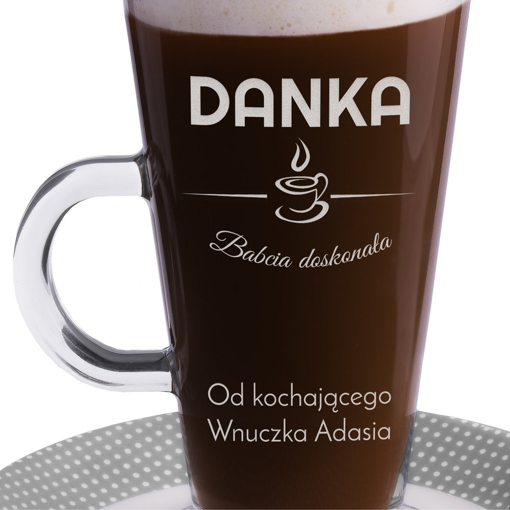 Szklanka do latte z grawerem dla babci