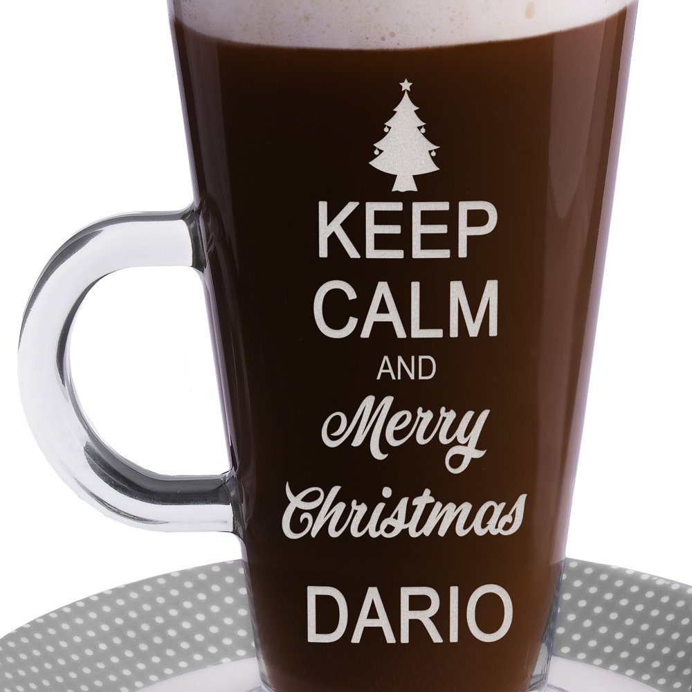 Szklanka do latte z grawerem dla niej na święta