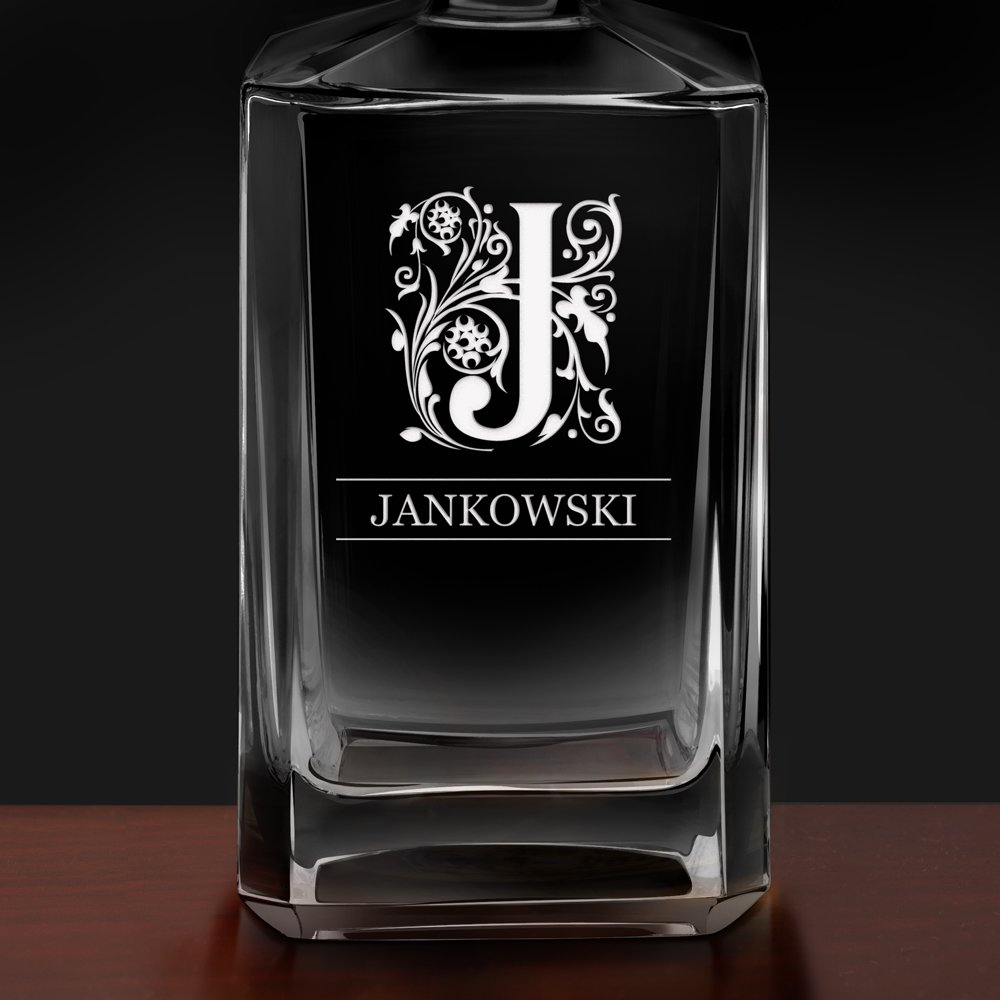 Karafka szklana burbon z grawerem dla gentlemana