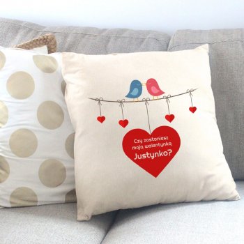 Poduszka personalizowana z nadrukiem SERDUSZKA