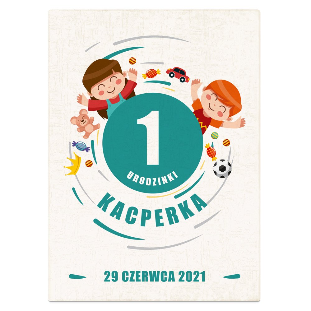 Kryształ 3D grawerowany para w spersonalizowanym opakowaniu na roczek