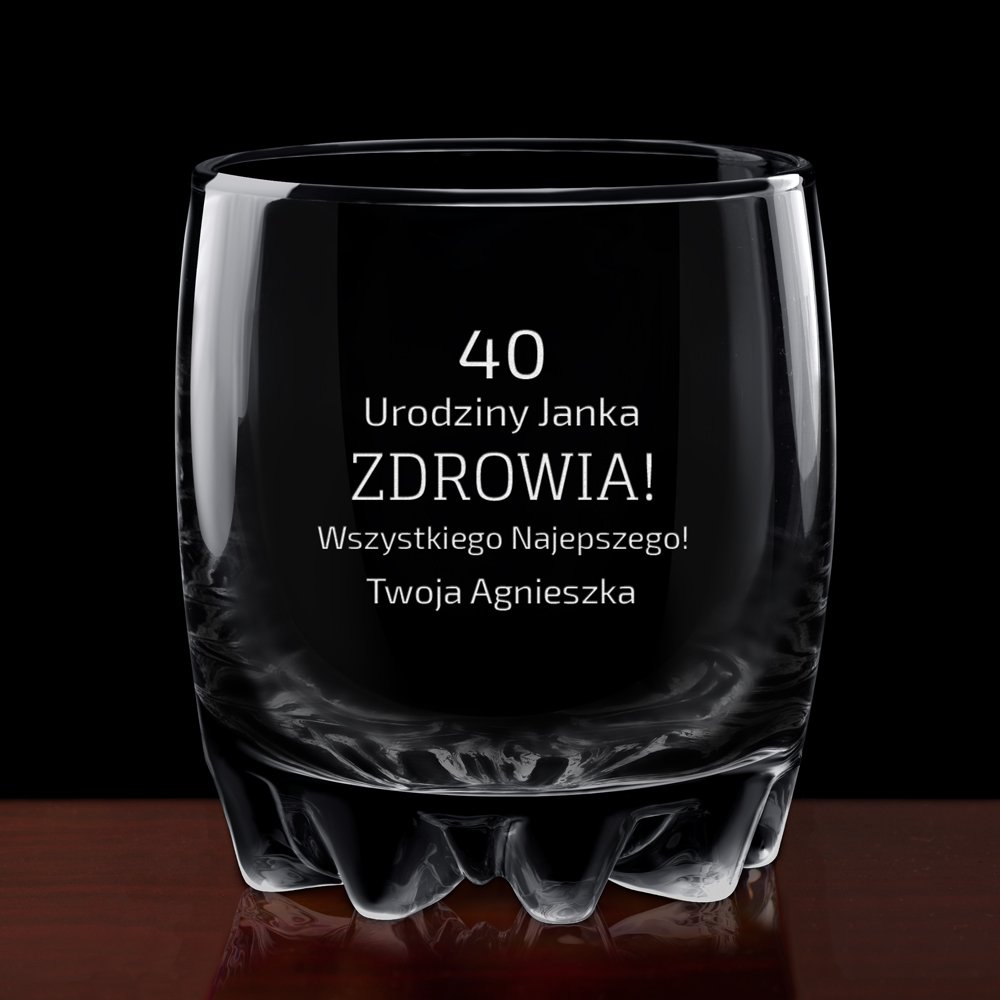 Szklanki grawerowane sylwana x6 z dedykacją dla niego na urodziny