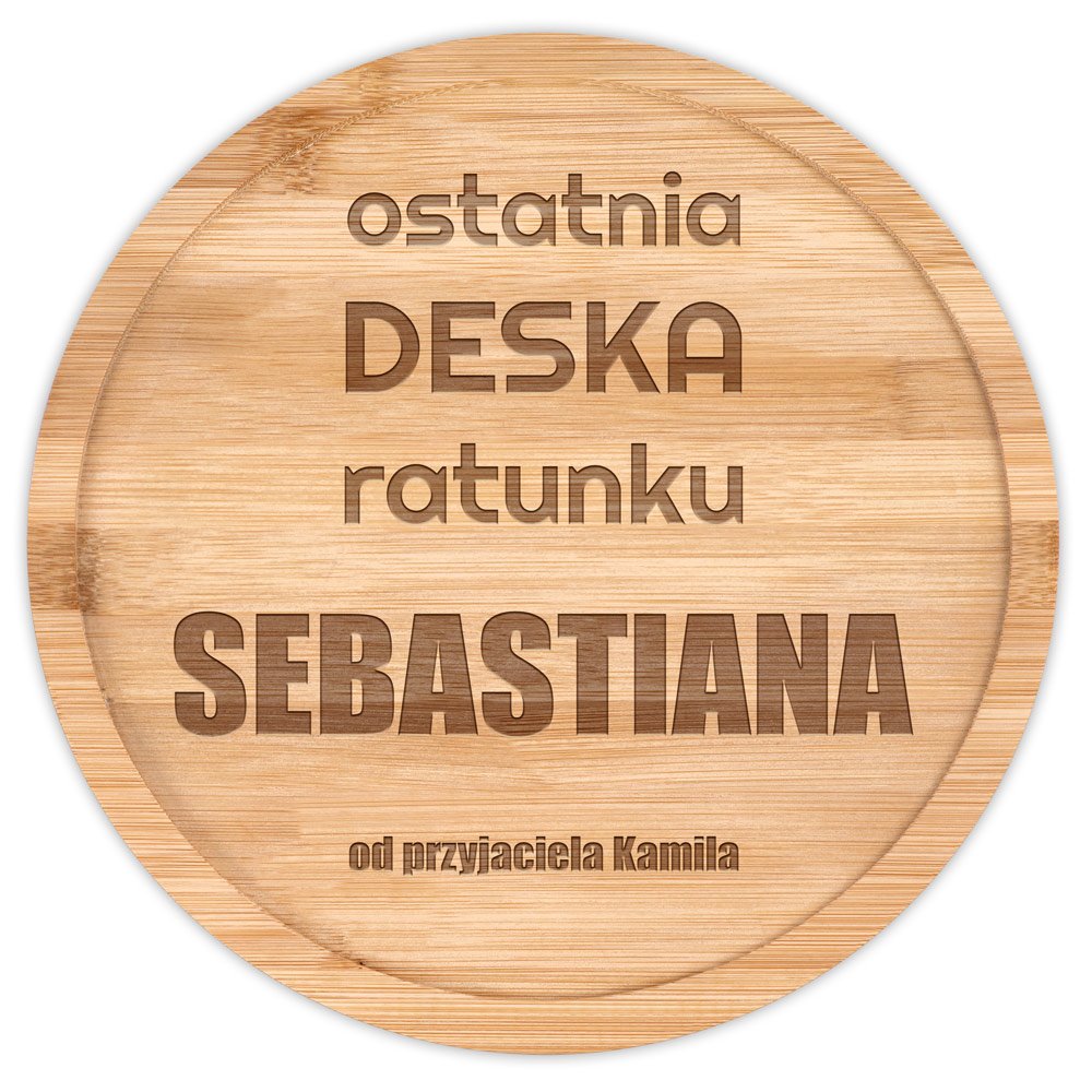 Deska drewniana do sera zestaw z grawerem dla przyjaciele na imieniny