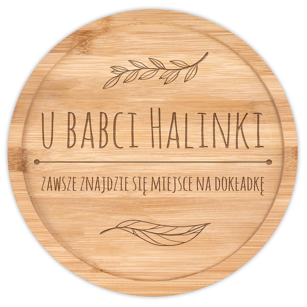 Deska drewniana do sera zestaw z grawerem dla babci