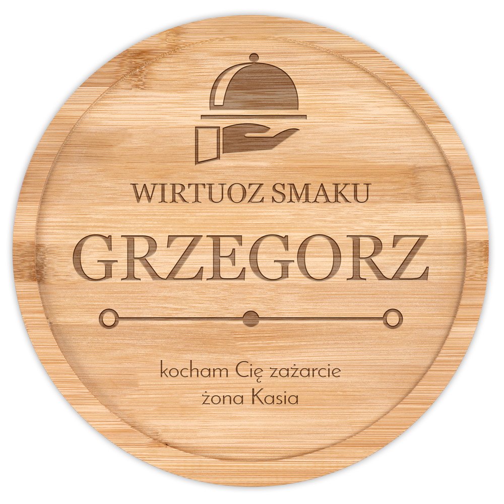 Deska drewniana do sera zestaw z grawerem dla męża na imieniny