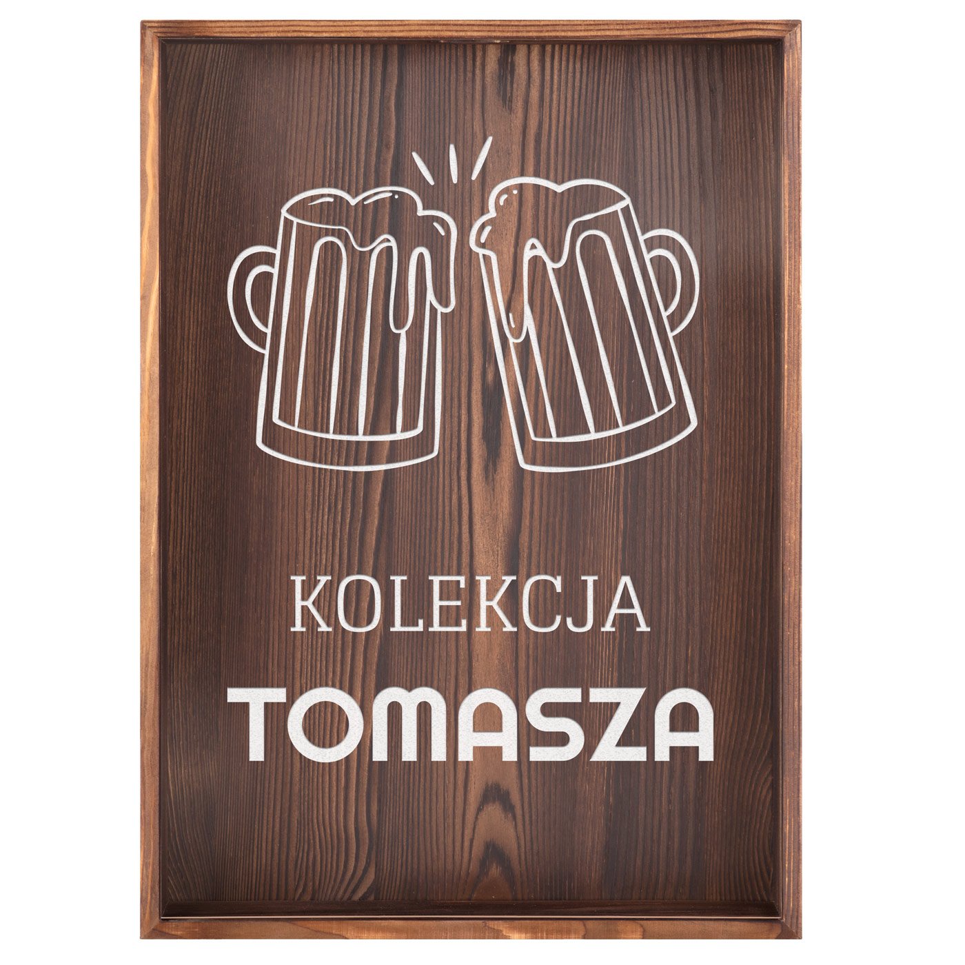 Skrzynka na kapsle z nadrukiem dla piwosza na imieniny