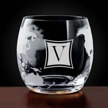 Zestaw do whisky karafka statek szklanki x4 grawer inicjał