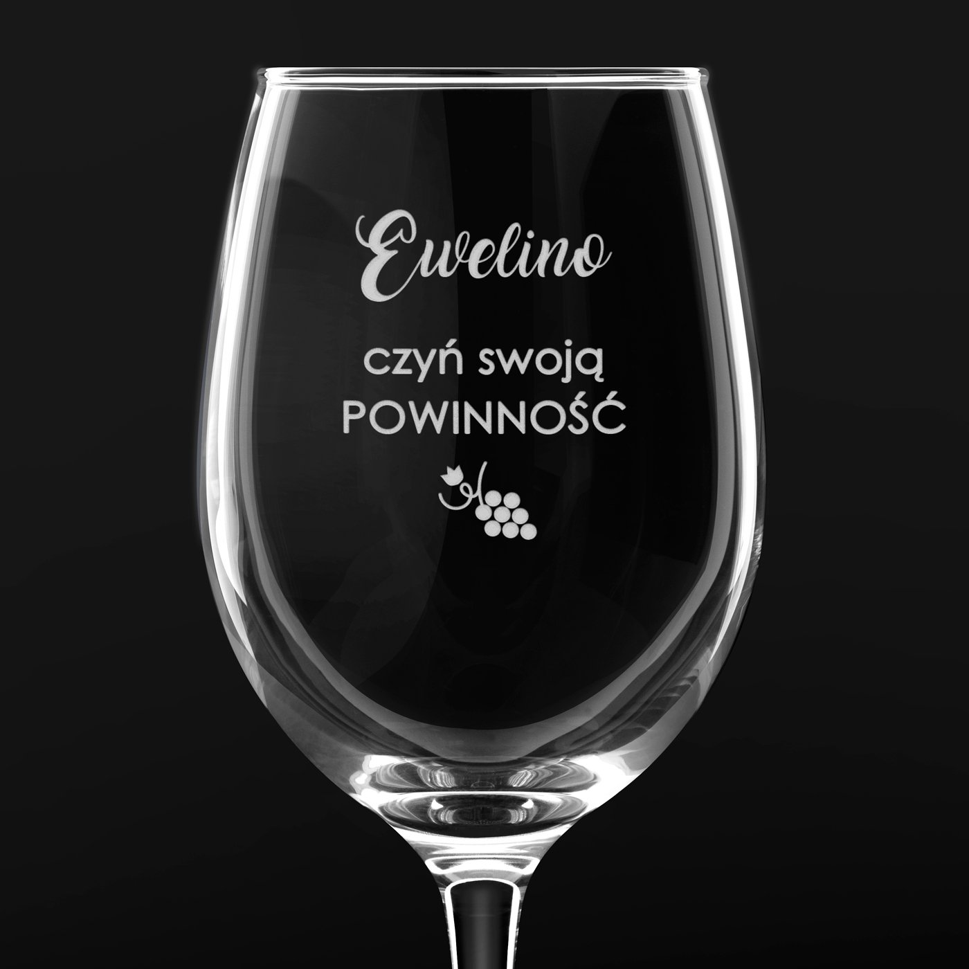 Kieliszki szklane do wina zestaw x6 z grawerem dla niej
