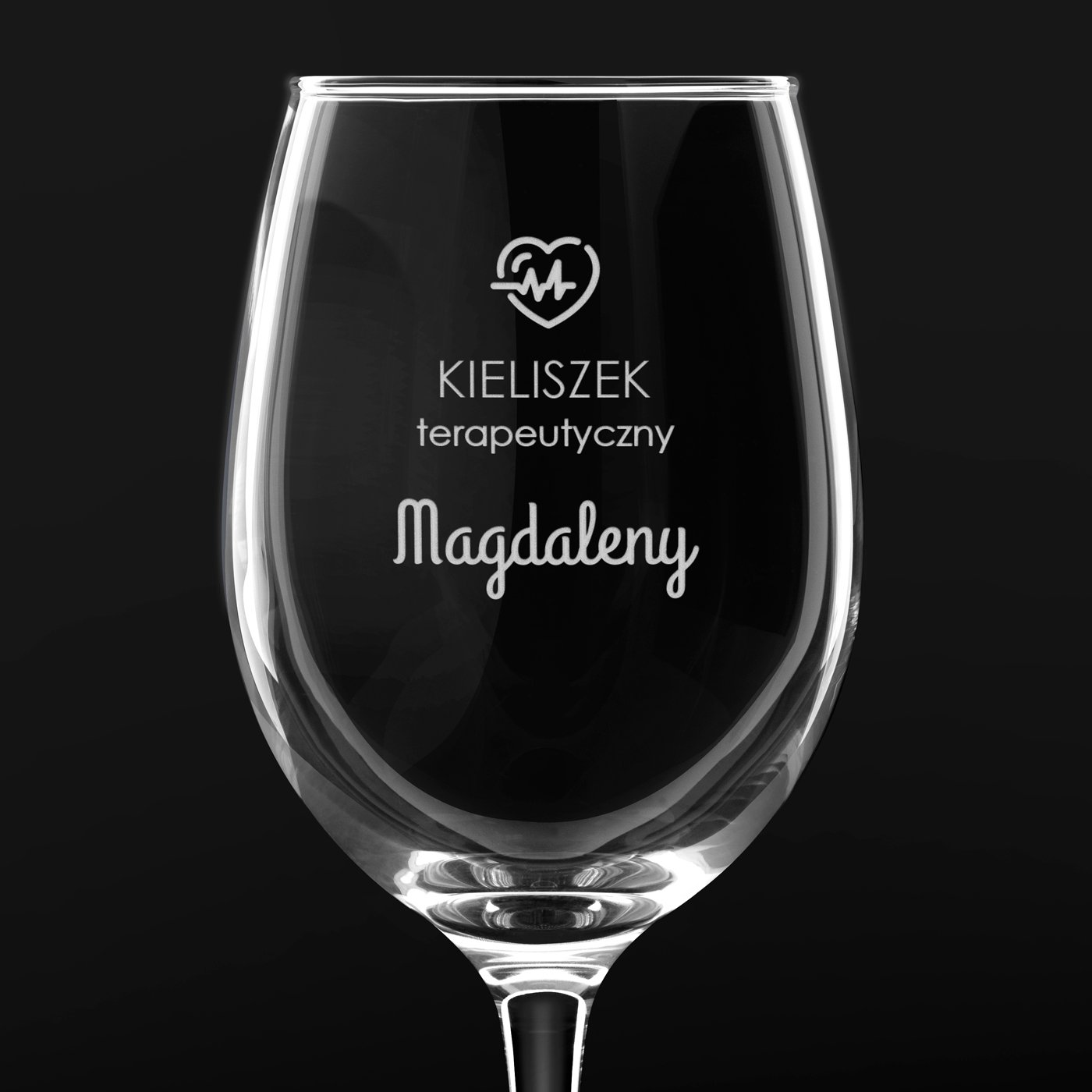 Kieliszek szklany do wina z grawerem terapeutyczny dla niej singielki na rozwód