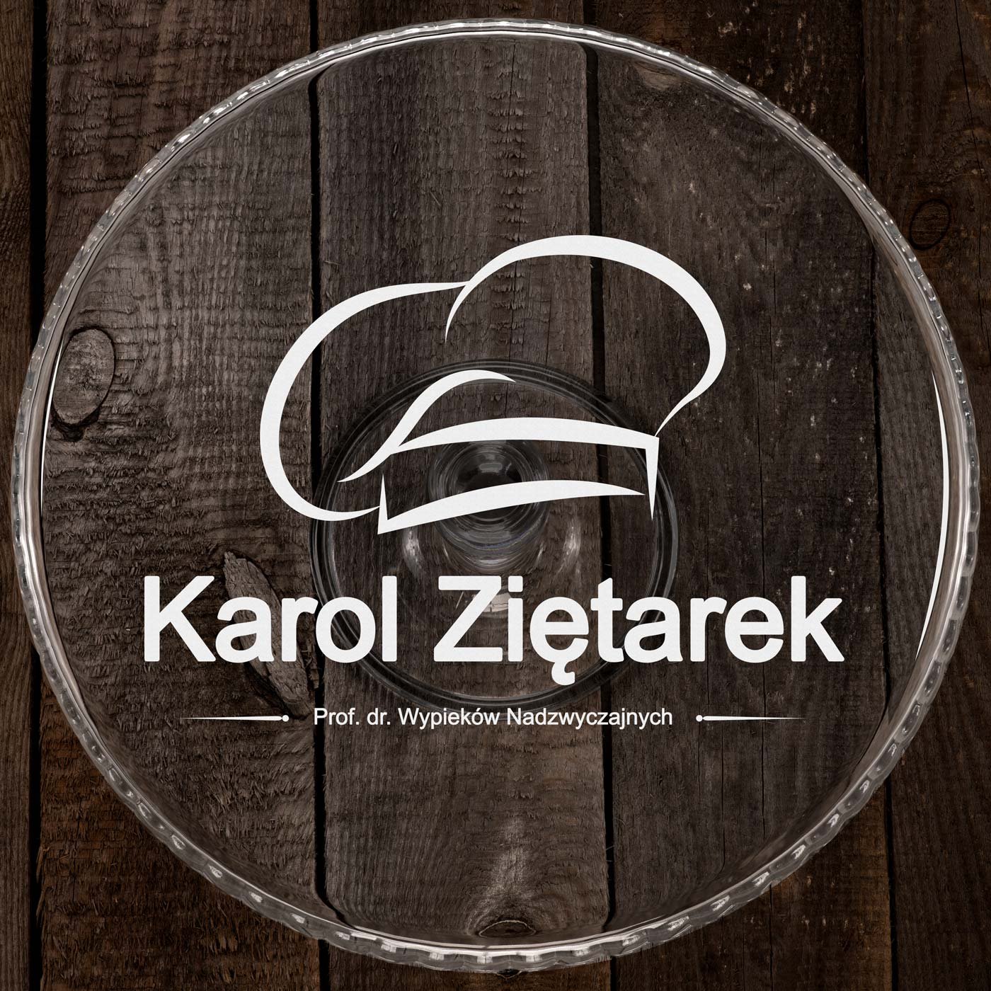 Patera szklana do ciasta z grawerem dla niego kucharza