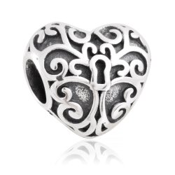 Charms Koralik Srebrny DRZWI DO SERCA