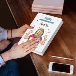 Planner kalendarz książkowy z nadrukiem dla niej fitnesski studentki