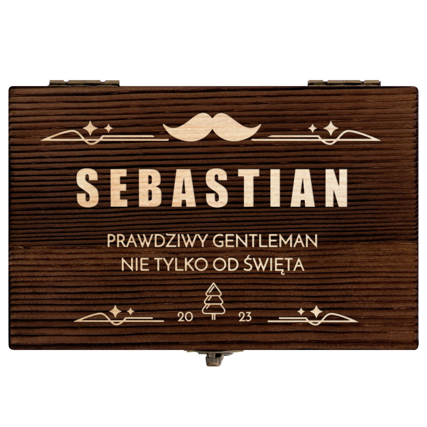 Kamienie do whisky kostki w drewnianym opakowaniu z grawerem dla gentlemana na święta