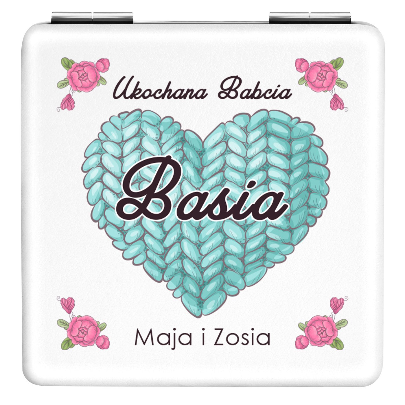 Lusterko kwadratowe z nadrukiem dla babci na Dzień Babci