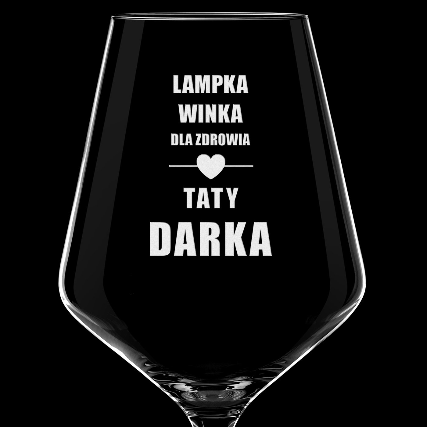 Kieliszek do wina KROSNO avant-garde z grawerem lampka wina dla zdrowia dla taty