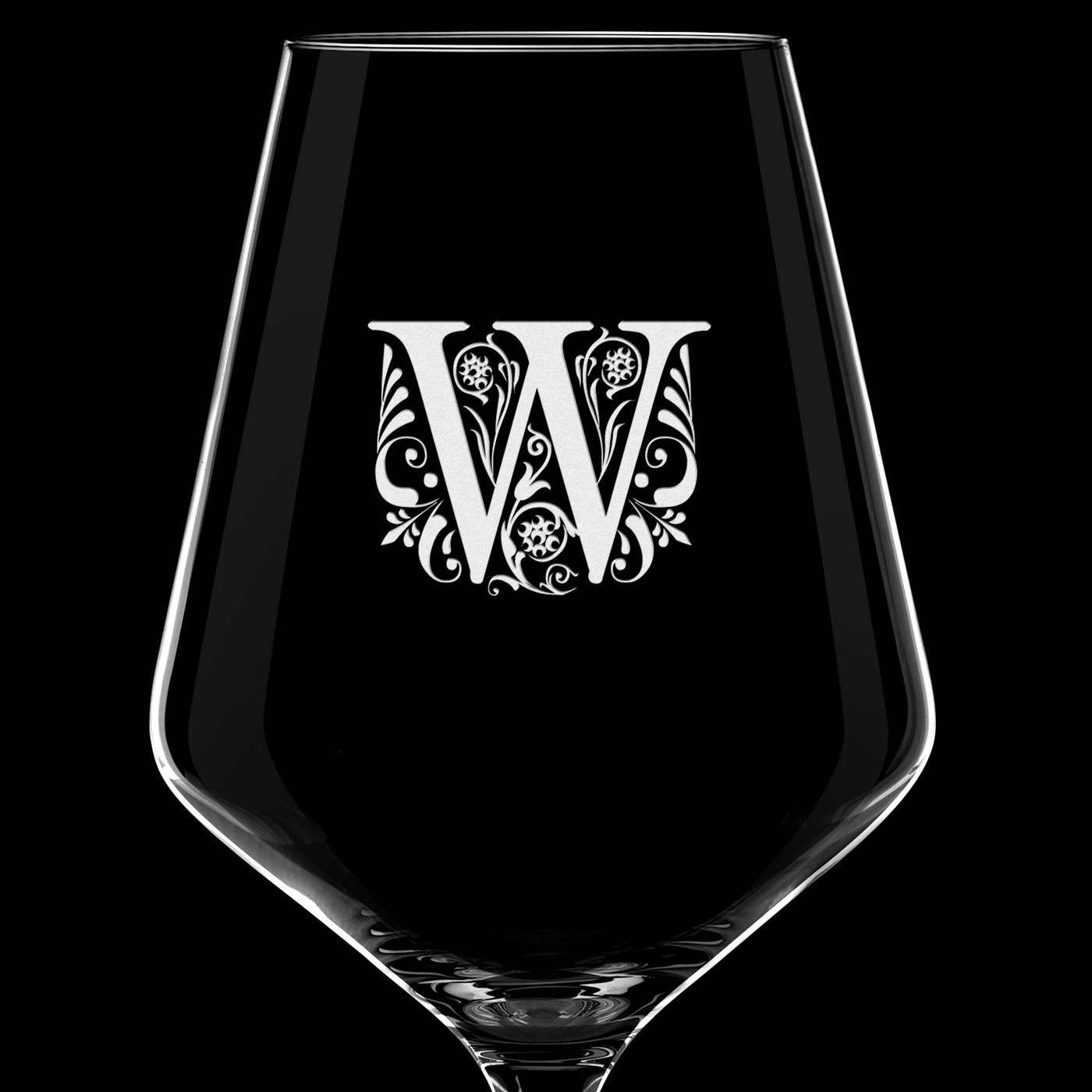 Kieliszek do wina KROSNO avant-garde z grawerem monogram inicjał