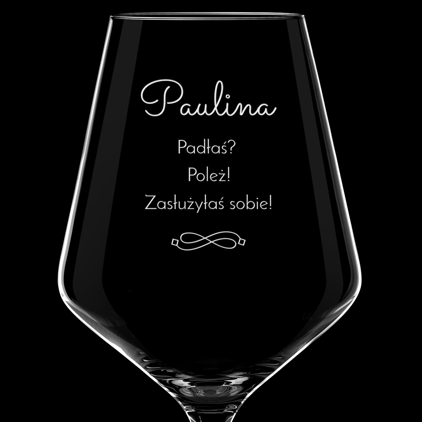 Kieliszki do wina KROSNO avant-garde x6 zestaw z grawerem dla niej mamy lenia emeryta