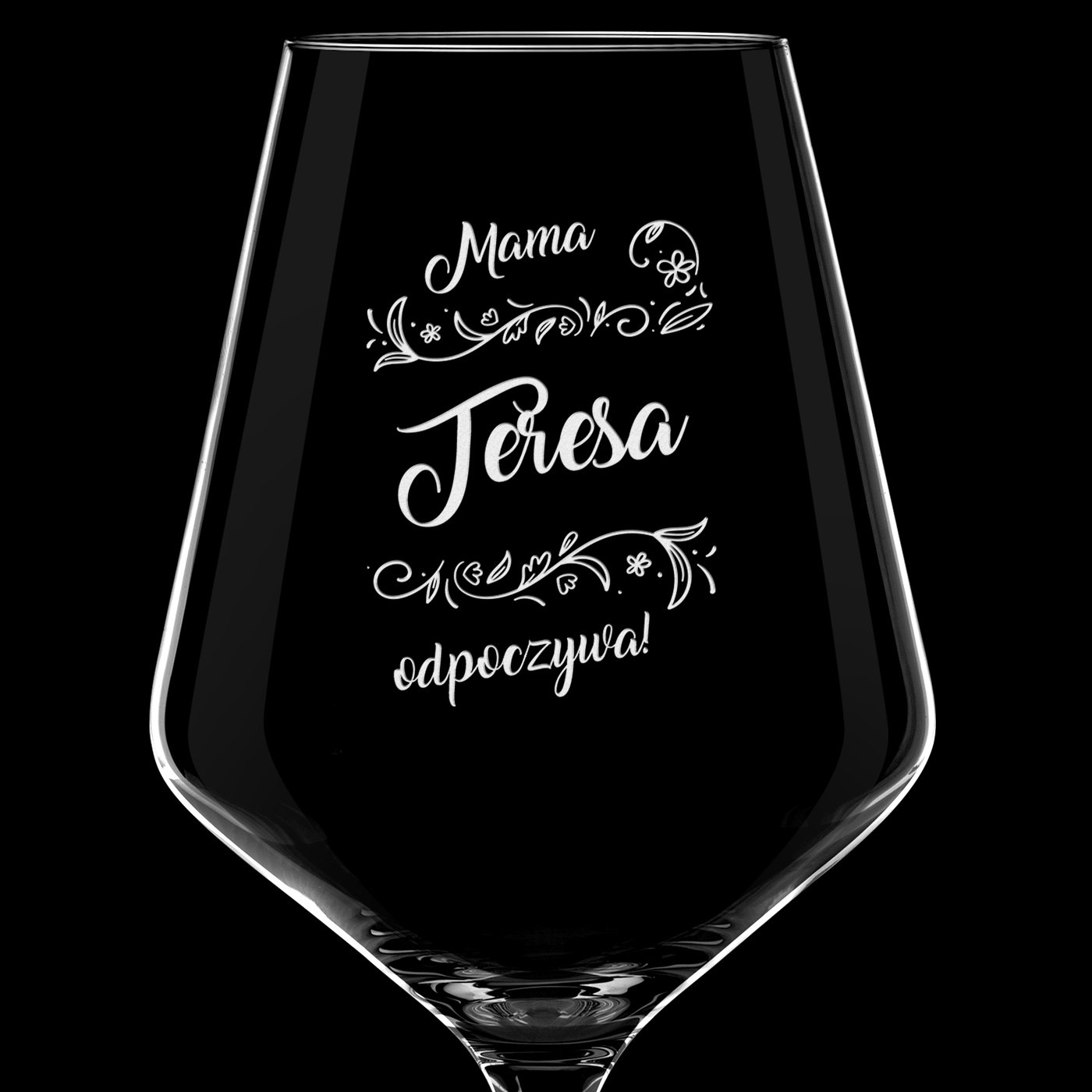 Kieliszki do wina KROSNO avant-garde x6 zestaw z grawerem dla mamy