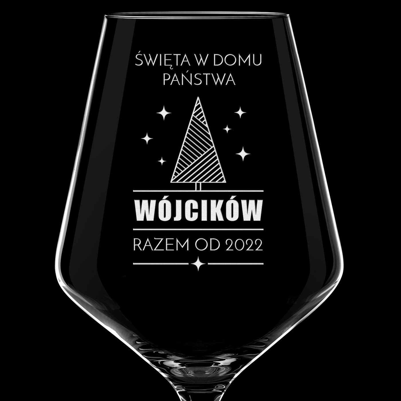 Kieliszki do wina KROSNO avant-garde x6 zestaw z grawerem dla pary na święta
